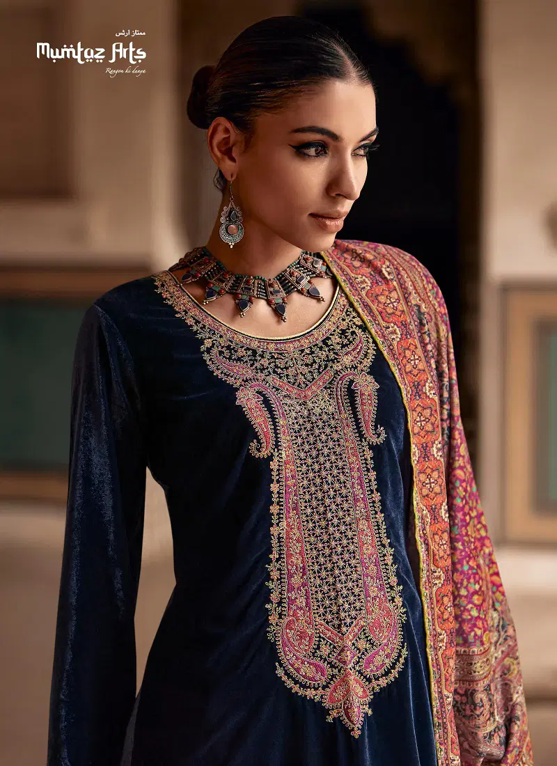 Mumtaz Jashn E Bahaar Designer Velvet Salwar Suits Catalog Catalog